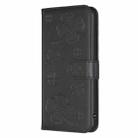For Samsung Galaxy S25 Ultra 5G Four-leaf Embossed Leather Phone Case(Black) - 2