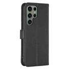For Samsung Galaxy S25 Ultra 5G Four-leaf Embossed Leather Phone Case(Black) - 3