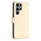 For Samsung Galaxy S25 Ultra 5G Four-leaf Embossed Leather Phone Case(Gold) - 3