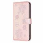 For Samsung Galaxy S25 Ultra 5G Four-leaf Embossed Leather Phone Case(Pink) - 2