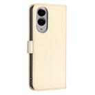 For Samsung Galaxy S25 Edge 5G Four-leaf Embossed Leather Phone Case(Gold) - 3