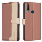 For vivo Y11 / Y15 / Y12 / Y17 Color Matching RFID Anti-theft Leather Phone Case(Brown) - 1