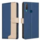 For vivo Y11 / Y15 / Y12 / Y17 Color Matching RFID Anti-theft Leather Phone Case(Blue) - 1