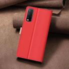 For vivo Y20 Color Matching RFID Anti-theft Leather Phone Case(Red) - 3