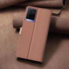 For vivo Y21 / Y21s / Y33s Color Matching RFID Anti-theft Leather Phone Case(Brown) - 3