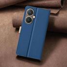 For vivo Y27 4G Color Matching RFID Anti-theft Leather Phone Case(Blue) - 3