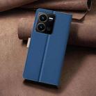 For vivo Y35 4G / Y22s Color Matching RFID Anti-theft Leather Phone Case(Blue) - 3