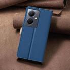 For vivo Y78 5G / Y36 Color Matching RFID Anti-theft Leather Phone Case(Blue) - 3