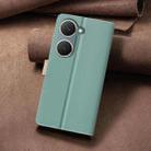 For vivo Y03 4G Color Matching RFID Anti-theft Leather Phone Case(Green) - 3