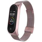 For Xiaomi Mi Band 4 / 3 Milanese Metal Watch Band, Color:Rose Pink - 1