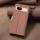 For Google Pixel 8a Color Matching RFID Anti-theft Leather Phone Case(Brown) - 3