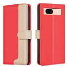 For Google Pixel 8a Color Matching RFID Anti-theft Leather Phone Case(Red) - 1