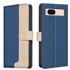 For Google Pixel 8a Color Matching RFID Anti-theft Leather Phone Case(Blue) - 1