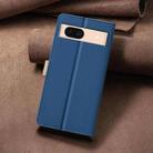 For Google Pixel 8a Color Matching RFID Anti-theft Leather Phone Case(Blue) - 3