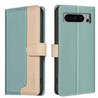 For Google Pixel 8 Pro Color Matching RFID Anti-theft Leather Phone Case(Green) - 1