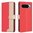 For Google Pixel 9 Color Matching RFID Anti-theft Leather Phone Case(Red) - 1