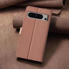 For Google Pixel 9 Pro Color Matching RFID Anti-theft Leather Phone Case(Brown) - 3