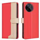 For Realme 11 4G Global Color Matching RFID Anti-theft Leather Phone Case(Red) - 1