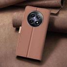 For Realme 12 5G Global Color Matching RFID Anti-theft Leather Phone Case(Brown) - 3