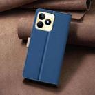 For Realme C53 Color Matching RFID Anti-theft Leather Phone Case(Blue) - 3