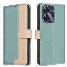 For Realme C55 Color Matching RFID Anti-theft Leather Phone Case(Green) - 1