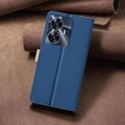 For Realme C55 Color Matching RFID Anti-theft Leather Phone Case(Blue) - 3