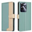 For Realme Note 60 / C61 Color Matching RFID Anti-theft Leather Phone Case(Green) - 1