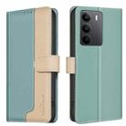 For Realme C75 4G Color Matching RFID Anti-theft Leather Phone Case(Green) - 1