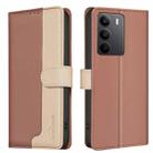 For Realme C75 4G Color Matching RFID Anti-theft Leather Phone Case(Brown) - 1