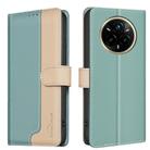 For Realme 14 Pro Color Matching RFID Anti-theft Leather Phone Case(Green) - 1