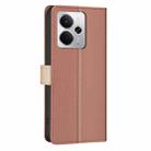 For Realme 14 5G Global Color Matching RFID Anti-theft Leather Phone Case(Brown) - 3
