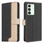 For Realme 14X 5G Color Matching RFID Anti-theft Leather Phone Case(Black) - 1