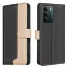 For Realme C71 4G Global Color Matching RFID Anti-theft Leather Phone Case(Black) - 1