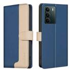 For Realme C71 4G Global Color Matching RFID Anti-theft Leather Phone Case(Blue) - 1