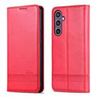 For Samsung Galaxy S24 FE 5G AZNS Magnetic Calf Texture Flip Leather Phone Case(Red) - 3