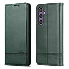 For Samsung Galaxy S24 FE 5G AZNS Magnetic Calf Texture Flip Leather Phone Case(Dark Green) - 3