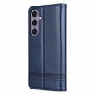 For Samsung Galaxy S25 5G AZNS Magnetic Calf Texture Flip Leather Phone Case(Dark Blue) - 3