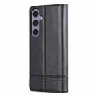 For Samsung Galaxy S25+ 5G AZNS Magnetic Calf Texture Flip Leather Phone Case(Black) - 3