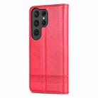 For Samsung Galaxy S25 Ultra 5G AZNS Magnetic Calf Texture Flip Leather Phone Case(Red) - 3