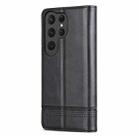 For Samsung Galaxy S25 Ultra 5G AZNS Magnetic Calf Texture Flip Leather Phone Case(Black) - 3