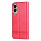 For Samsung Galaxy S25 Edge 5G AZNS Magnetic Calf Texture Flip Leather Phone Case(Red) - 3