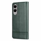 For Samsung Galaxy S25 Edge 5G AZNS Magnetic Calf Texture Flip Leather Phone Case(Dark Green) - 3