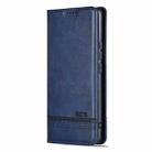 For Samsung Galaxy S25 Edge 5G AZNS Magnetic Calf Texture Flip Leather Phone Case(Dark Blue) - 2
