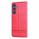 For Samsung Galaxy S25 FE 5G AZNS Magnetic Calf Texture Flip Leather Phone Case(Red) - 3