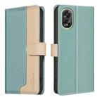 For OPPO A38 4G / A18 4G Color Matching RFID Anti-theft Leather Phone Case(Green) - 1