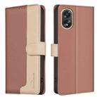 For OPPO A38 4G / A18 4G Color Matching RFID Anti-theft Leather Phone Case(Brown) - 1