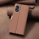 For OPPO A38 4G / A18 4G Color Matching RFID Anti-theft Leather Phone Case(Brown) - 3