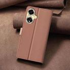 For OPPO A59 5G Color Matching RFID Anti-theft Leather Phone Case(Brown) - 3