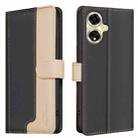 For OPPO A59 5G Color Matching RFID Anti-theft Leather Phone Case(Black) - 1