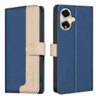 For OPPO A59 5G Color Matching RFID Anti-theft Leather Phone Case(Blue) - 1